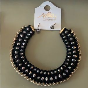 Black and gold statement necklace